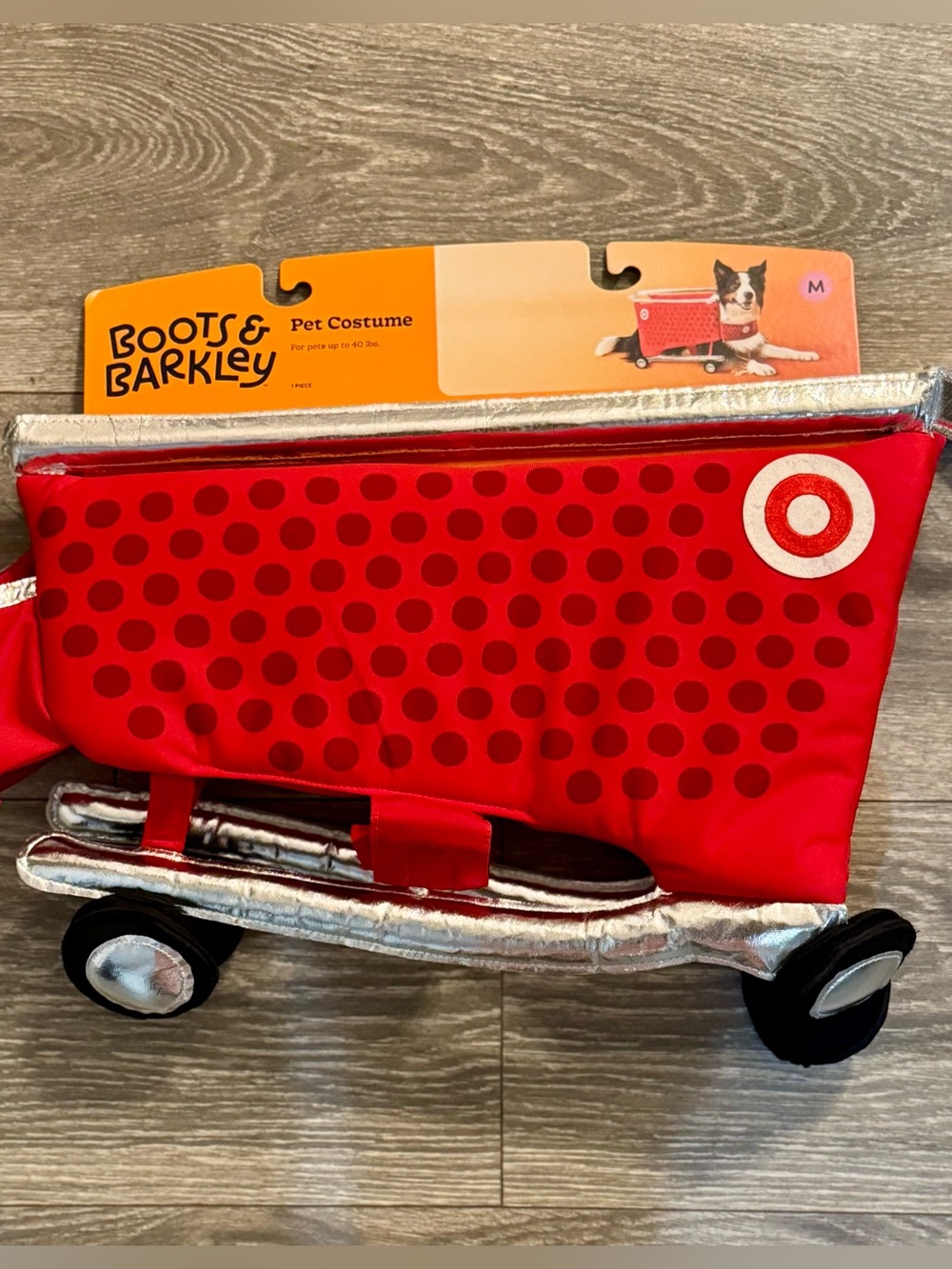 Target Red Polka-Dot Shopping Cart Pet Costume by Bootse & Barkley